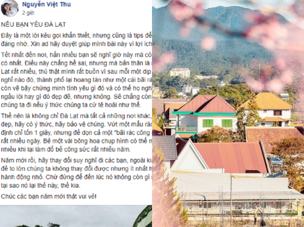 Lời Lời "kêu cứu" của của dân mạng: "Nếu yêu Đà Lạt thì đừng biến nơi này thành bãi rác công cộng"