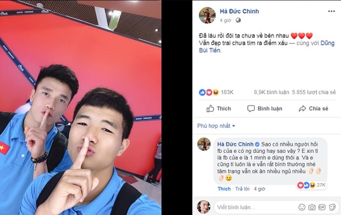 Đăng ảnh 4 tiếng nhận gần 200.000 likes, đến Đức Chinh cũng tưởng Facebook bị lỗi Đăng ảnh 4 tiếng nhận gần 200.000 likes, đến Đức Chinh cũng tưởng Facebook bị lỗi