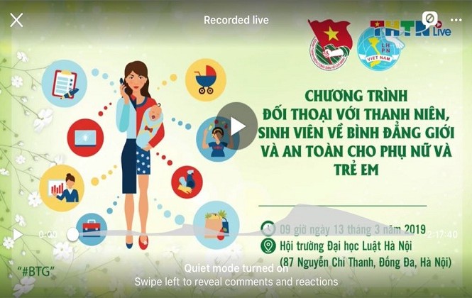 Đối thoại với sinh viên về bình đẳng giới và an toàn cho phụ nữ và trẻ em Đối thoại với sinh viên về bình đẳng giới và an toàn cho phụ nữ và trẻ em