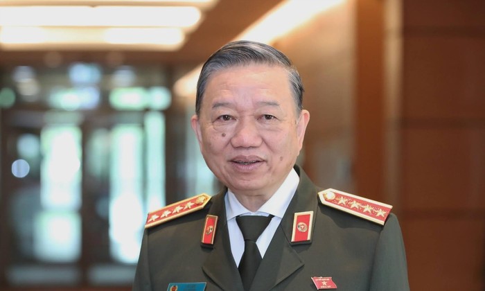 Đại tướng Tô Lâm, Bộ trưởng Công an được giới thiệu để Quốc hội bầu giữ chức Chủ tịch nước Ảnh: Như Ý 