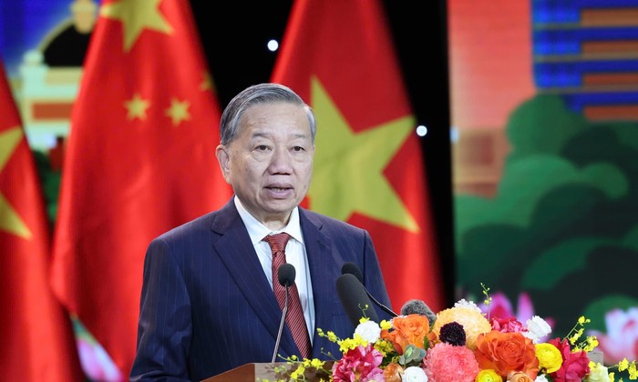 Tổng Bí thư Tô Lâm phát biểu tại chương trình giao lưu. (Ảnh: Nhật Minh)
