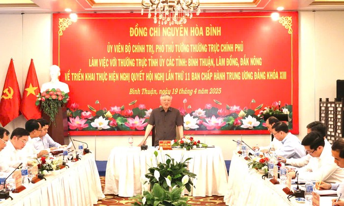 Phó Thủ tướng Nguyễn Hòa Bình làm việc với Bình Thuận, Đắk Nông, Lâm Đồng