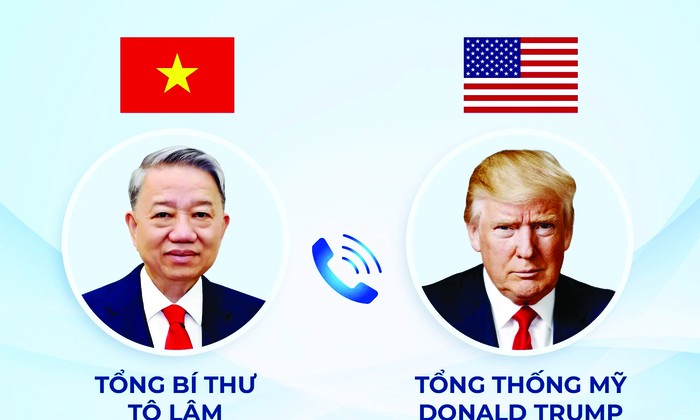 Tổng Bí thư Tô Lâm điện đàm với Tổng thống Mỹ Donald TrumpẢnh: TTXVN