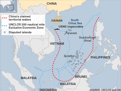 Trung Quốc tuyên bố chủ quyền trên Đường lưỡi bò ở Biển Đông khiến các nước kịch liệt phản đối