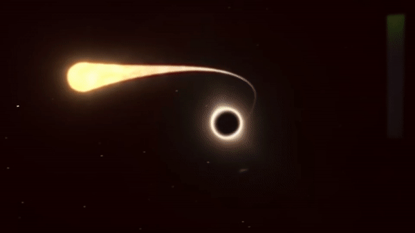 Cảnh siêu hố đen xé toạc và nuốt chửng một ngôi sao