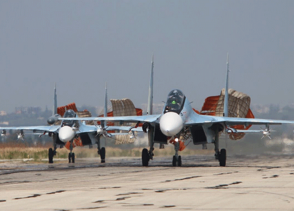 Các máy bay chiến đấu Nga tại Syria (Ảnh: Twitter).