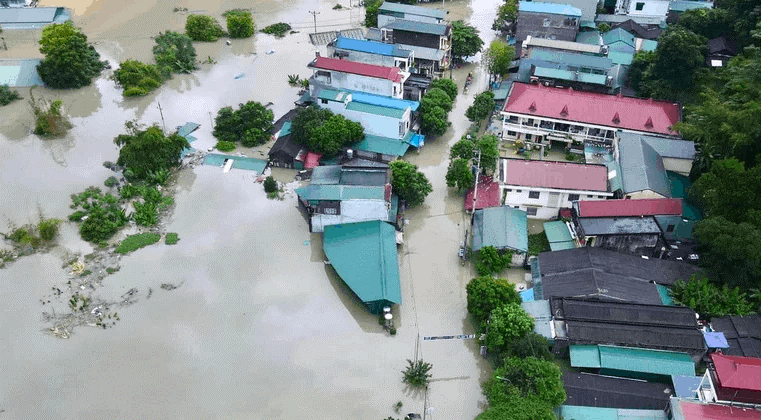 Mưa lũ ở huyện Bảo Lâm.