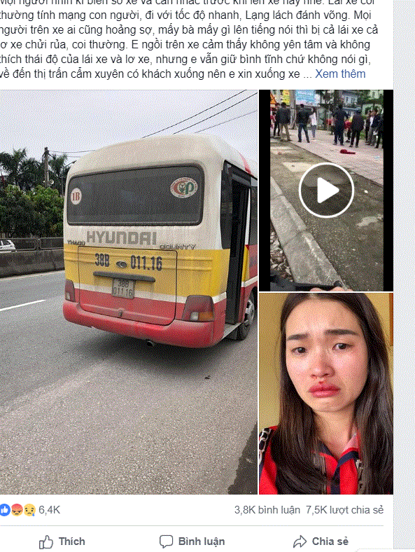 Clip cô gái bị phụ và lái xe đánh sau khi chụp ảnh xe khách 'đánh võng'