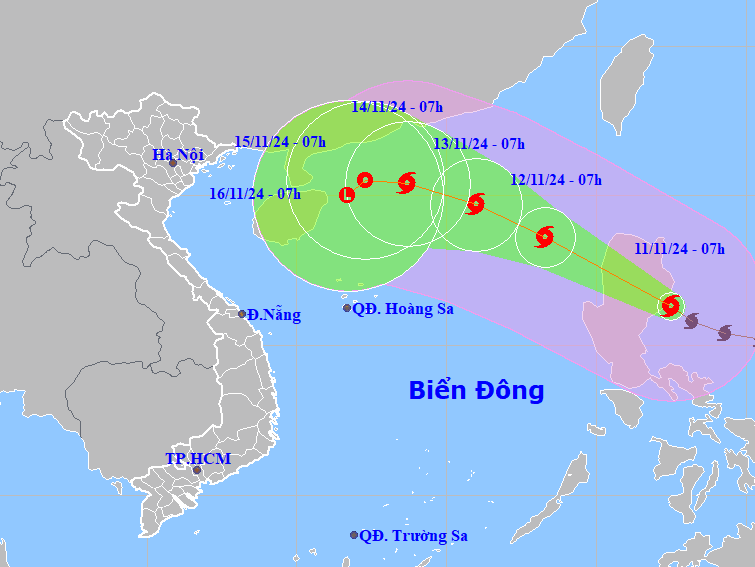 Đêm nay Biển Đông đón bão số 8