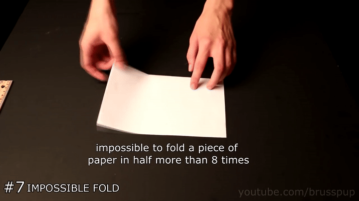 Điều gì sẽ xảy ra nếu bạn liên tiếp gấp đôi một tờ giấy?