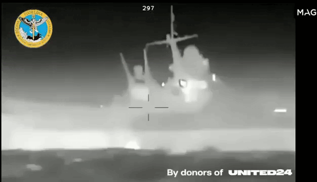 Rò rỉ video tàu tuần tra Nga bị tấn công ở Biển Đen 
