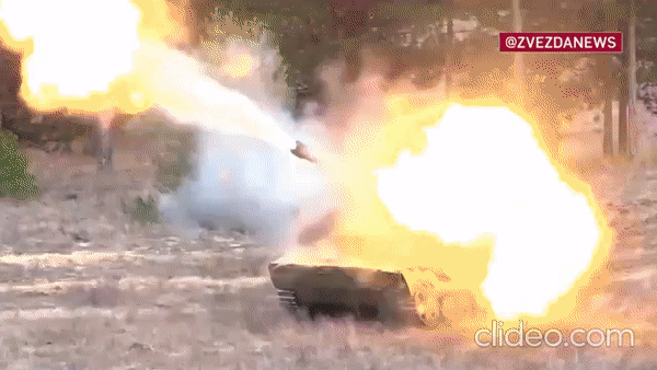 Pháo tự hành 2S1 Gvozdika của Nga oanh tạc vùng Donbass