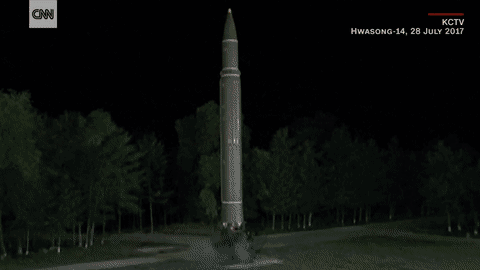 Hình ảnh do KCNA cung cấp về vụ phóng Hwasong-14 hôm 28/7.
