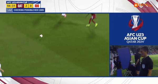 U23 Indonesia thua U23 Qatar với 2 thẻ đỏ trực tiếp