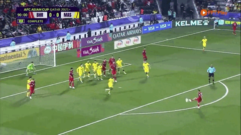 Video bàn thắng phút 90+5 khiến Malaysia bị loại sớm Asian Cup 2023