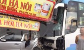 Ô tô 4 chỗ bị xe khách đâm biến dạng, 3 người thương vong
