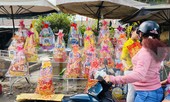 Dân miền Tây 'tay xách, nách mang' quà Tết chúc người thân đầu năm mới