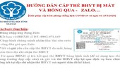 Cấp thẻ BHYT qua mạng xã hội Zalo