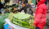 Chợ lá dong lâu đời nhất Thủ đô nhộn nhịp ngày giáp Tết