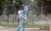 Cán bộ, chiến sĩ khử khuẩn khu cách ly tập trung sẵn sàng đón người về