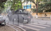 Quân đội phun khử trùng đường phố Hải Phòng