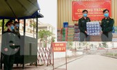 Ban Thanh niên Quân đội trao quà chống dịch ở khu cách ly COVID-19