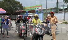 CSGT tung quân chống kẹt xe kỳ thi THPT quốc gia 2019