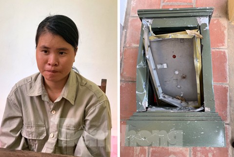 Con gái thuê người phá két sắt, trộm tiền của mẹ Đối tượng Đông và tang vật .Ảnh: Huyền Mỹ
