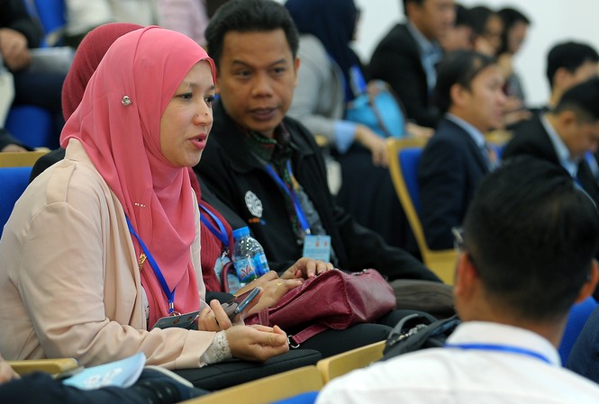 140 Tiến sỹ, nhà khoa học trẻ Việt Nam và các nước ASEAN tham dự Hội nghị. Ảnh: Xuân Tùng