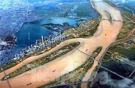 Tái khởi động siêu dự án đô thị ven sông Hồng sau... 22 năm Phối cảnh dự án thành phố ven sông Hồng - Ảnh: Minh họa