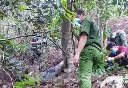 Kinh hãi phát hiện thi thể phân hủy trong rừng Lạng Sơn Hiện trường vụ việc .Ảnh: TL