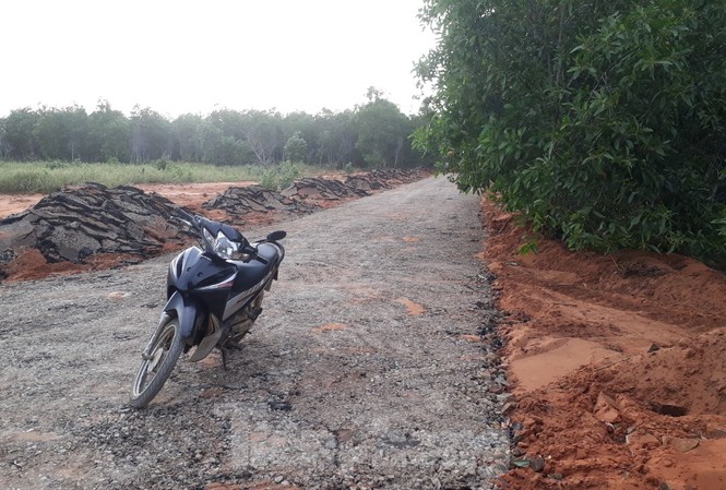Dân tự ý làm đường nhựa trên đất nông nghiệp để phân lô bán nền ở Phan Thiết Dân tự ý làm đường nhựa trên đất nông nghiệp để phân lô bán nền ở Phan Thiết