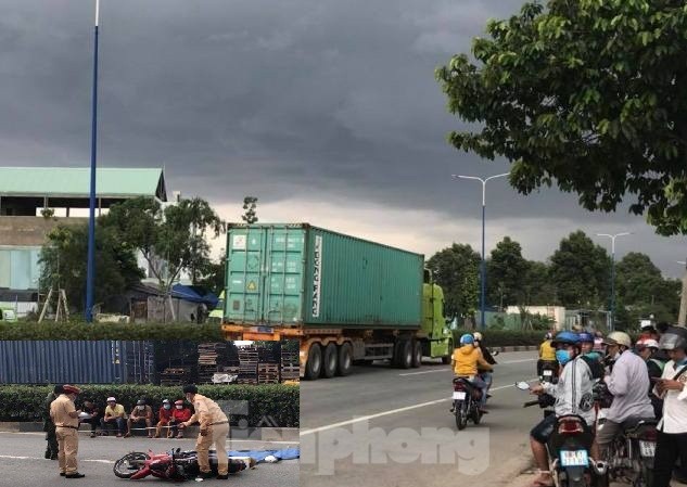 Va chạm với xe container, hai người đàn ông chết tại chỗ Va chạm với xe container, hai người đàn ông chết tại chỗ