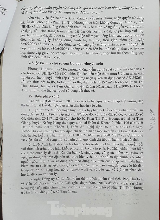 Vụ “Đất của dân, cấp 'bìa đỏ' cho cán bộ”: Huyện sẽ hủy 'bìa đỏ cấp nhầm' - ảnh 4