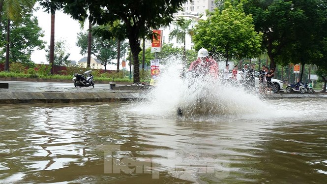 Dân hạng sang sống nhà liền kề chục tỷ hì hục bơm nước thoát ngập - ảnh 12