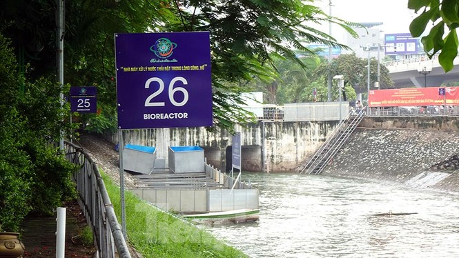 Nước sông Tô Lịch trong veo sau bão, cần thủ thỏa sức buông câu bắt cá - ảnh 4