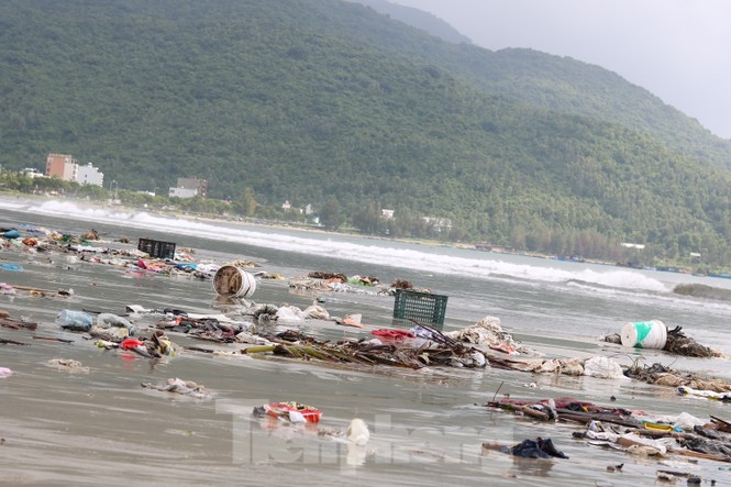 Bãi biển Đà Nẵng ngập rác sau bão - ảnh 5