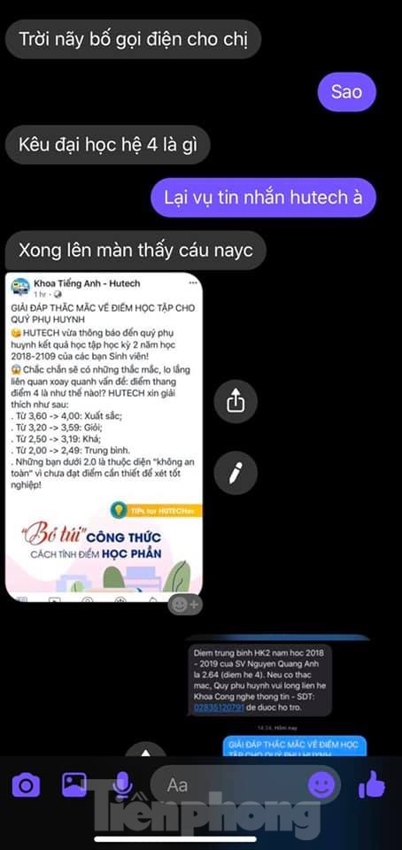 Trường “chơi lớn” gửi tin nhắn báo điểm cho phụ huynh, nhiều sinh viên “đau tim” - ảnh 3