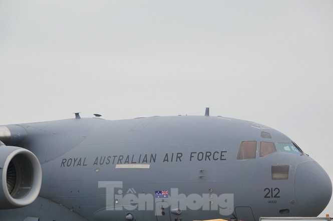 Cận cảnh vận tải cơ C-17A chở bác sĩ mũ nồi xanh Việt Nam sang Nam Sudan - ảnh 3