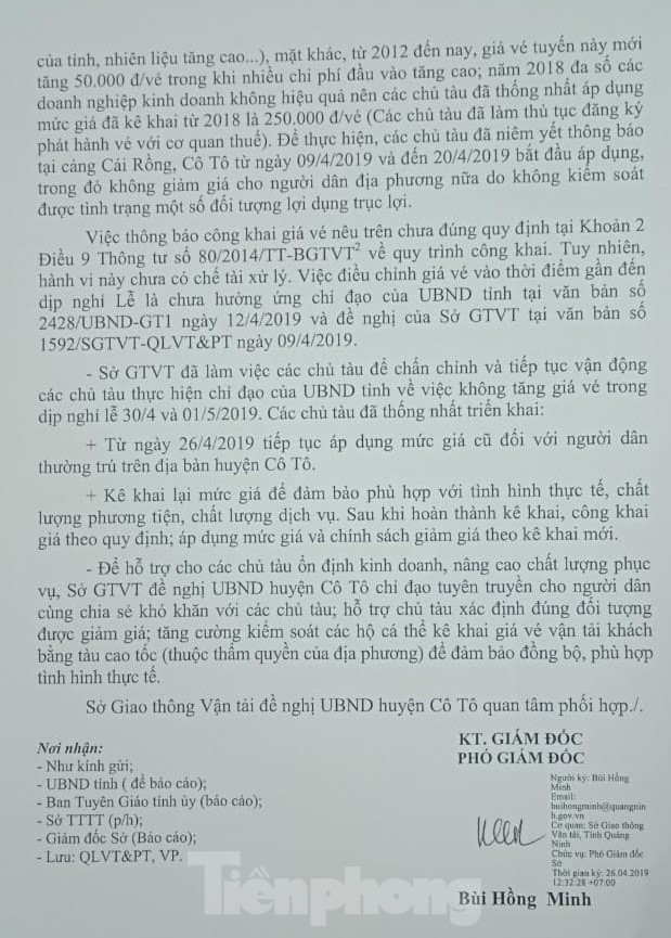 Vé tàu cao tốc Cô tô liên tục tăng: Nhiều diễn biến bất ngờ - ảnh 5