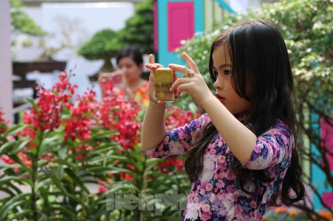 Dân Sài Gòn kéo nhau vào hội hoa xuân chụp hình 'tự sướng' ngày cận tết - ảnh 8