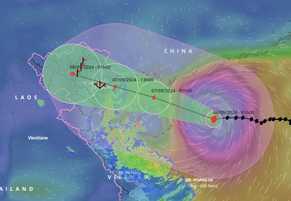 Siêu bão YAGI tăng tốc, giật cấp 17 vào Hải Phòng – Quảng Ninh sáng mai