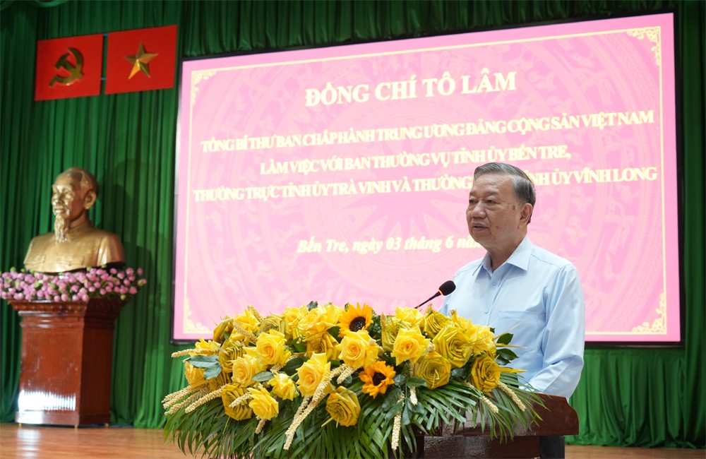 Tổng Bí thư Tô Lâm: Hợp nhất Bến Tre, Trà Vinh, Vĩnh Long là lựa chọn mang tính đột phá ảnh 2