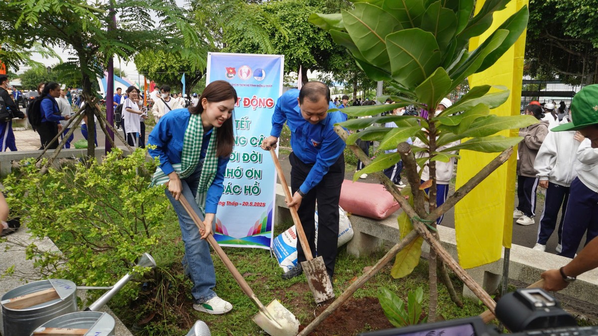 Hoa hậu Tiểu Vy là Đại sứ Chiến dịch Thanh niên tình nguyện Hè tỉnh Đồng Tháp năm 2025 ảnh 6