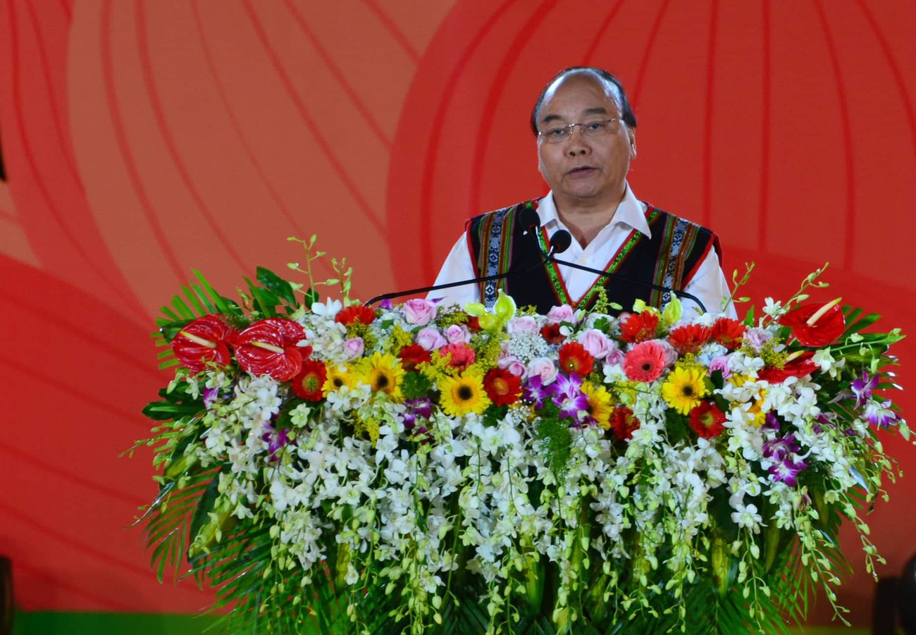 Thủ tướng Nguyễn Xuân Phúc phát biểu khai mạc Festival văn hoá cồng chiêng Tây Nguyên
