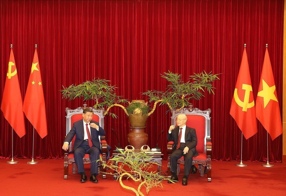 Tổng Bí thư Nguyễn Phú Trọng cùng Tổng Bí thư, Chủ tịch Trung Quốc Tập Cận Bình dự Tiệc trà ảnh 3