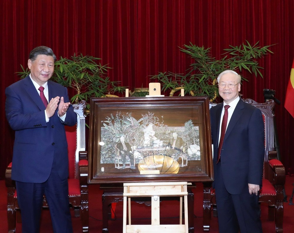 Tổng Bí thư Nguyễn Phú Trọng cùng Tổng Bí thư, Chủ tịch Trung Quốc Tập Cận Bình dự Tiệc trà ảnh 6