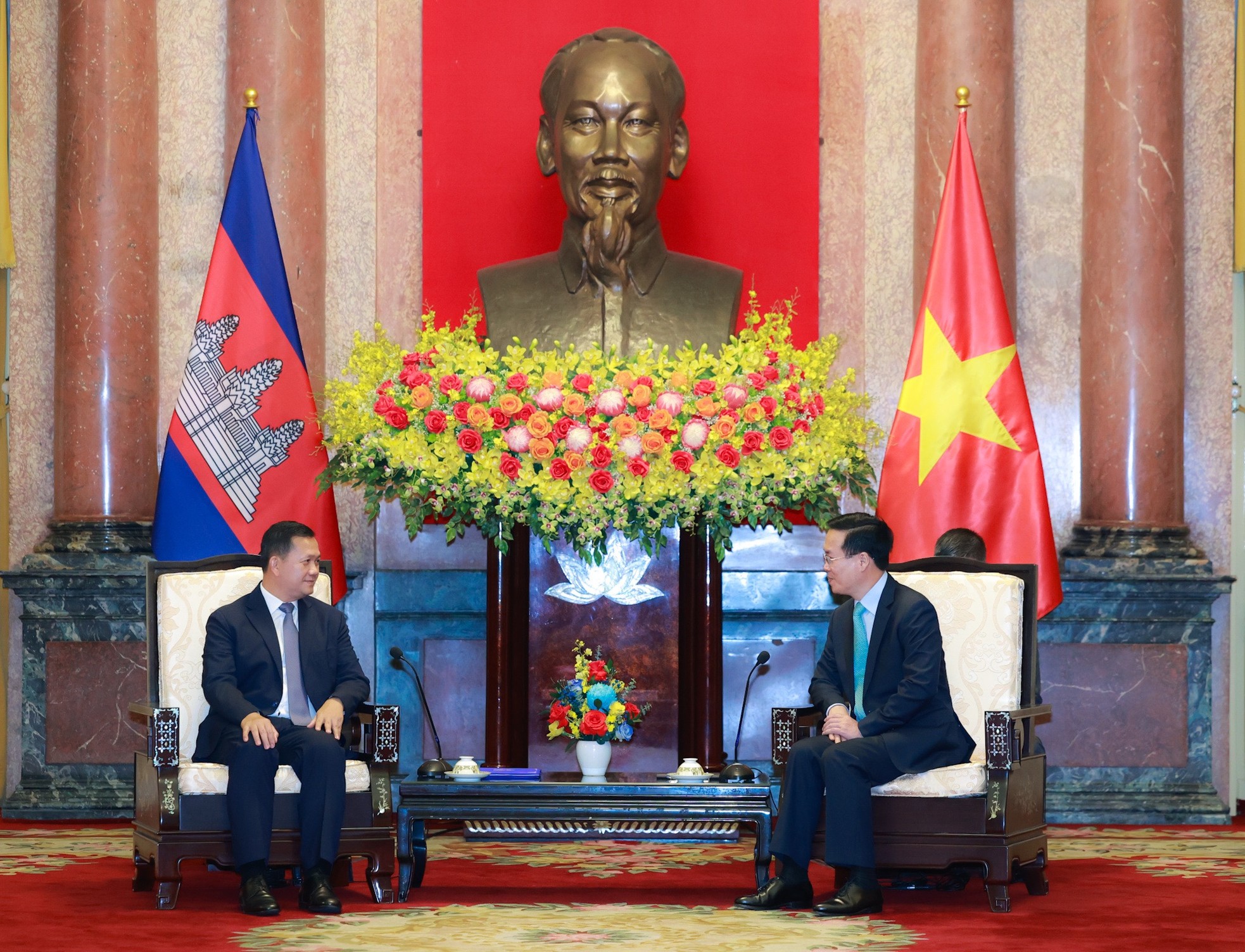 Chủ tịch nước Võ Văn Thưởng tiếp Thủ tướng Campuchia Hun Manet ảnh 5