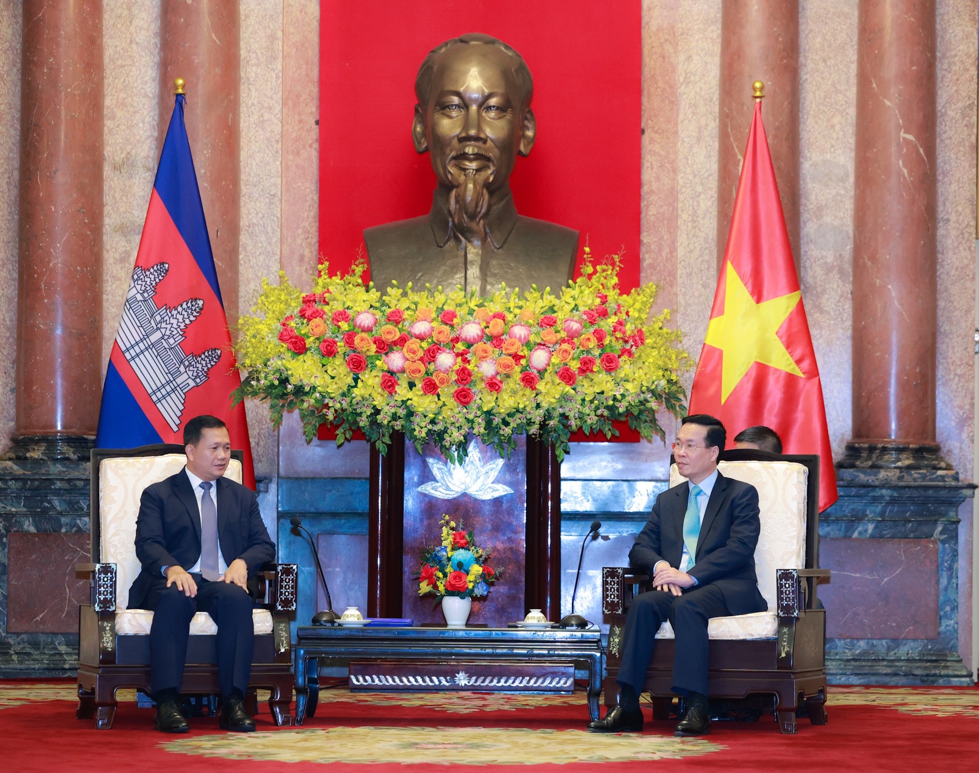 Chủ tịch nước Võ Văn Thưởng tiếp Thủ tướng Campuchia Hun Manet ảnh 4