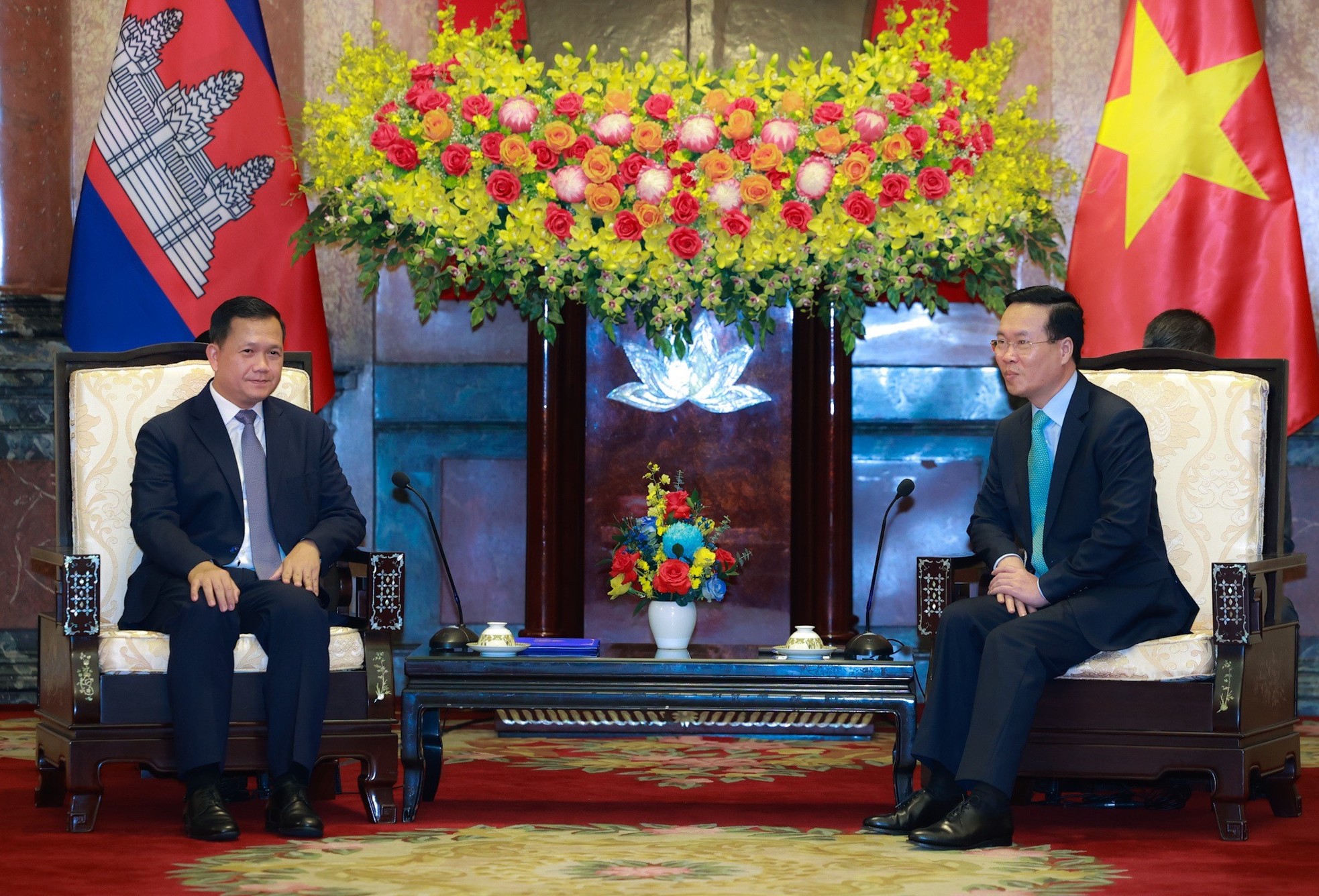 Chủ tịch nước Võ Văn Thưởng tiếp Thủ tướng Campuchia Hun Manet ảnh 6